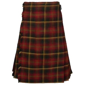 Schottischer traditioneller Ahornblatt-8-Yard-schwerer Tartan-Kilt - handgemachte Tartan-Kilts für Herren