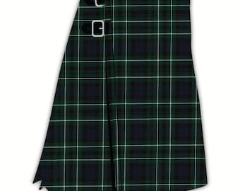 Scottish Traditional Graham Montrose Ancient 8 Yard Heavy Weight Tartan Kilt - Men&#39;s Handmade Tartan Kilts