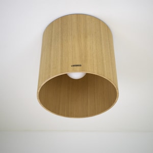 Plafoniere, Diametro 31 cm, Plafoniera in legno, Lampade in legno, Paralumi, Lampade di design, Rovere, Noce, Nero, Bianco, Alta qualità, Illuminazione