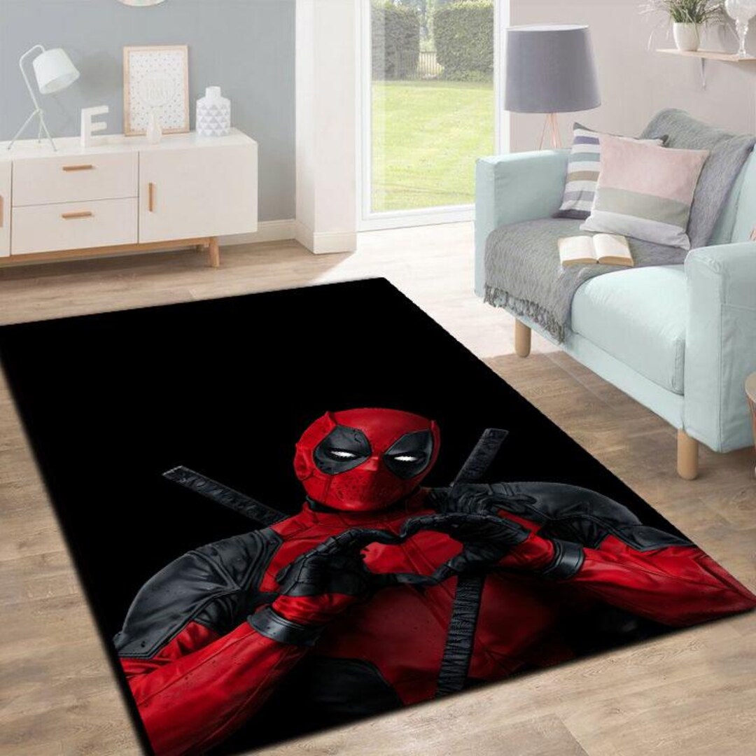 Deadpool Rug, Deadpool and Wolverine Rug, Anti-slip Rug, Child Rug ...