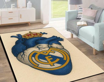 Real Love, Real Madrid, Football Rug, Real Madrid Rug, Real Heart, Hala Madrid, Teen Room Rug,  Rug, Unique Rug,   Elegant Rug, Cool Rug,