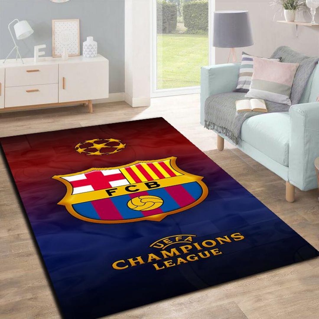Barcelona Rug, Football Rug, Barcelona, Catalans, Modern Rug, Anti-slip ...