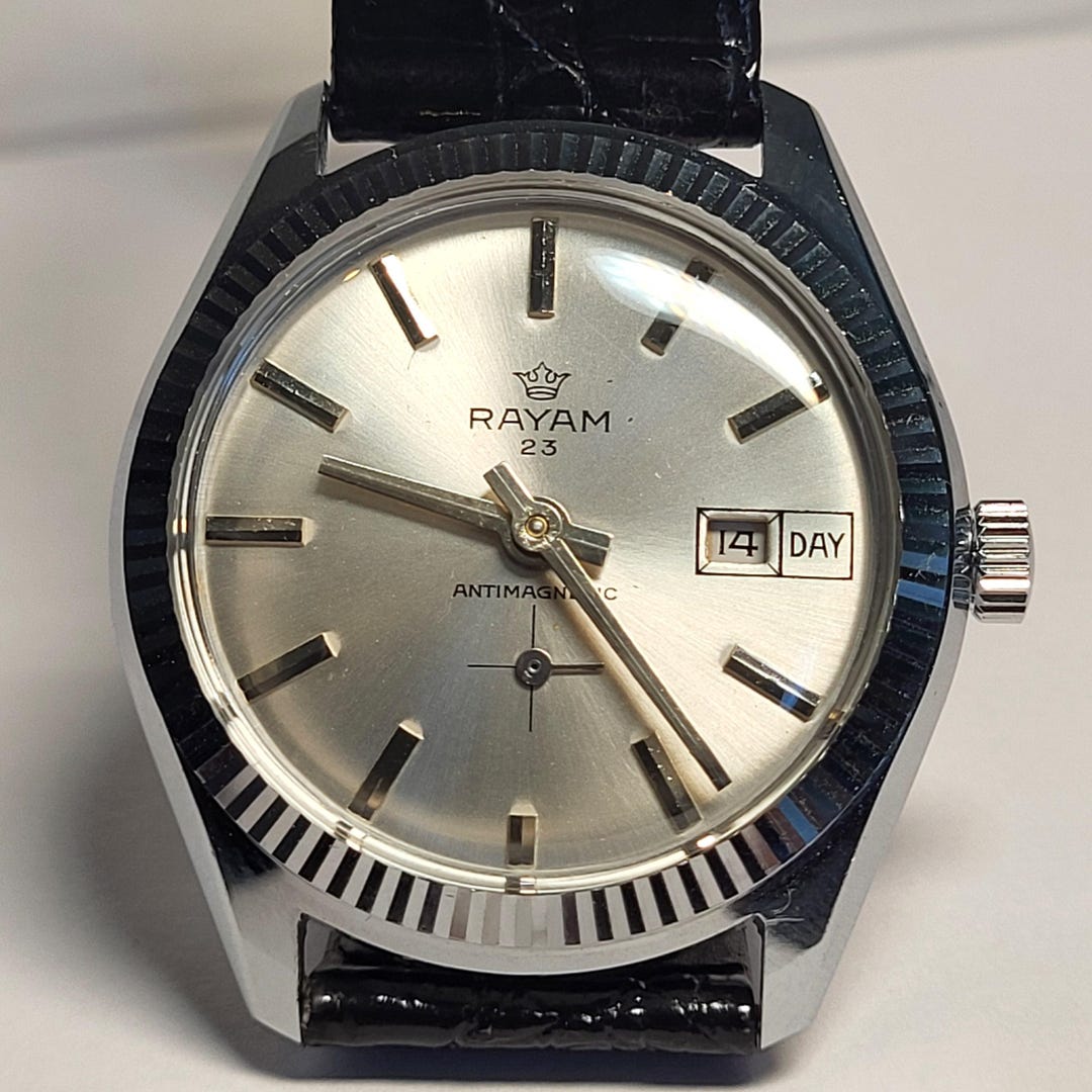 Rayam Watch Vintage RAYAM 23 Antimagnetic SWISS Mechanik Original Kalender - Etsy