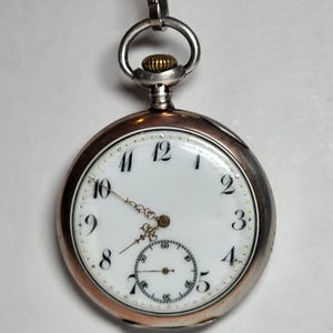 Montre Argent 0.800 Montre de Poche Mécanique ARMIGA Suisse