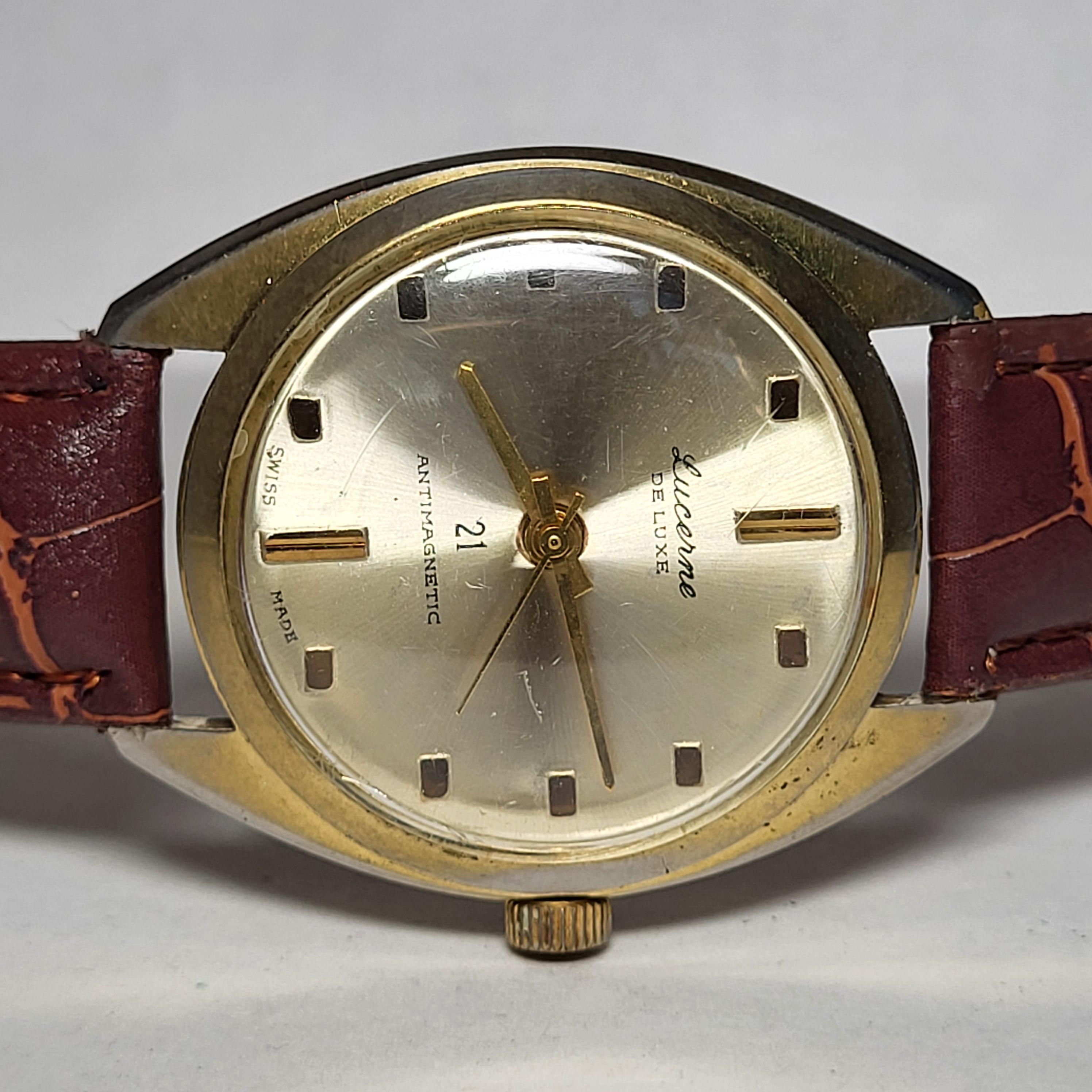 7-3957 Lucerne デジタル SWISS MADE Vintage Lucerne Digital Men's