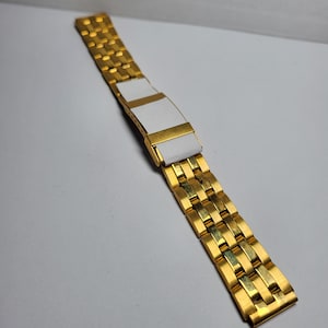 Watch bracelet strap 18mm Gold Mann Original Neu