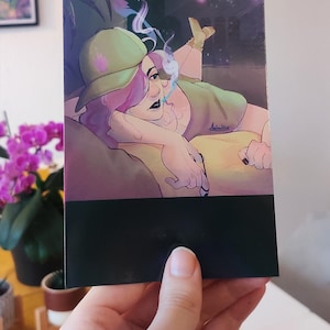 Psychedelic Boredom Anime/Cartoon Girl Postcard