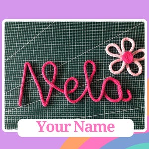 Personalised knitted name Custom wire words Knitted wire words Nursery decor New baby decor gift for girl Gift for boy new house gift custom