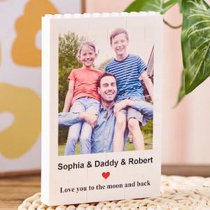 Personalized Photo Rectangle Building Block,Custom Puzzle Picture Building Block,Picture Memory Decor,Fathers Day Gift From Kid,Grandpa Gift