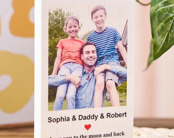 Personalized Photo Rectangle Building Block,Custom Puzzle Picture Building Block,Picture Memory Decor,Fathers Day Gift From Kid,Grandpa Gift