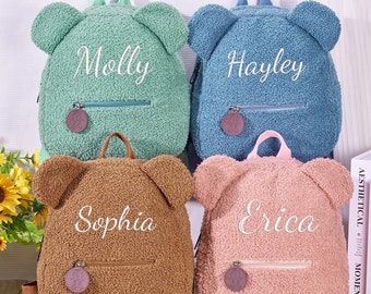Custom Toddler Backpack,Embroidery Preschool Backpack,Teddy Bear Backpack,School Bag for Kids,Children's Backpack With Name,Birthday Gift.