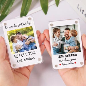 カスタムフォトカーバイザークリップ、写真入りパーソナライズサンバイザークリップ、お子様からの父の日ギフト、おじいちゃん、パパ、夫へのギフト、お父さんの誕生日プレゼント