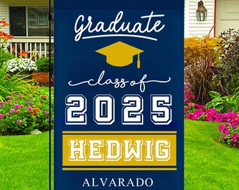 Custom Graduation Flag,Personalized Graduate Yard Sign,Class of 2025 Yard Sign,College Grad Flag, University Grad Flag,Graduation Gift 2025.