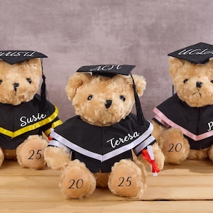 Ours de remise des diplômes personnalisé, ours en peluche de remise des diplômes2025, cadeau personnalisé pour un diplômé, peluche, cadeaux de remise des diplômes de collage pour elle 2025.