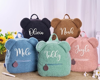 Custom Toddler Backpack,Embroidery Preschool Backpack,Teddy Bear Backpack,School Bag for Kids,Children&#39;s Backpack With Name,Birthday Gift.