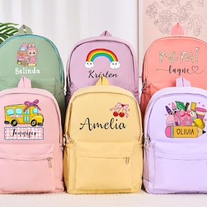 Personalized Kids Backpack,Custom Toddler School Bag,Nylon Backpack With Student Name,Daycare Book Bag,Back To School Gift For Kids,Birthday