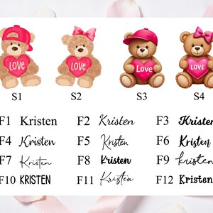 Personalized Valentines Day Gift Bags, Kids Goodie Bag,Custom Name Treat Tote Canvas Bag,Valentines Exchange Bag,Classmate Gifts For Him/Her image 6