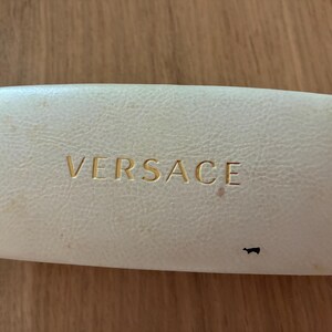 Versace Cream Eyeglass Case with Gold Logo Versace Adult Glasses Eyeglass Cases & Storage | eBay main image 3