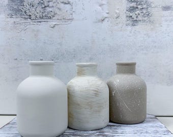 Handmade Concrete Vase | Minimalist Neutral Home Decor