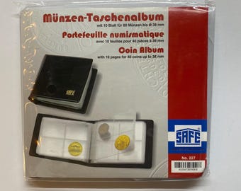 Coin Collection Book - 240 Capacity, 10 Pages, Holds Coins Up To 29mm, Red Or Blue
