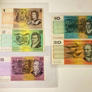 1984年オーストラリア1ドル紙幣と硬貨セット – 歴史的な通貨切り替え