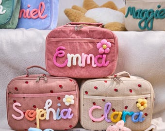 Borsa porta pranzo personalizzata per bambini, borsa porta pranzo personalizzata con nome per bambini, borsa porta pranzo per la scuola, ritorno a scuola, regalo per bambini, borsa porta pranzo, primo giorno di scuola