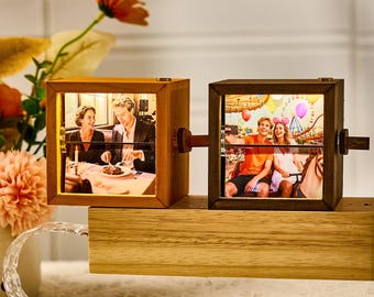 Personalized Photo Flipbook Animation Box,Custom Hand-cranked Flipbook Box, Photo Album, Personalized Gift, Anniversary Gifts