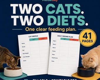 Two Cats, Two Diets Feeding Planner PDF