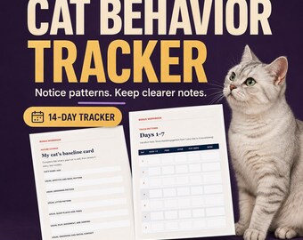 Indoor Cat Behavior Tracker: 14-Day Wellbeing Workbook PDF
