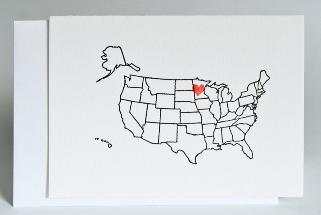 6 Love From Minnesota Note Cards Etsy