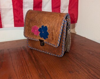 Handmade Tooled Leather Handbag - Western Purse