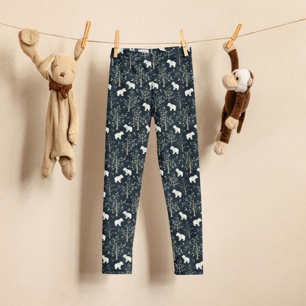 Daga - Where Is The bear Leggings Set- Blue