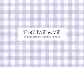 purple plaid seamless pattern, seamless lilac gingham pattern, simple lavender plaid tile, watercolour gingham, lavender tartan seamless JPG