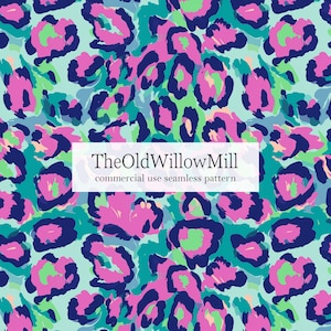 preppy animal print background, leopard seamless pattern, painterly cheetah print digital file, bold leopard print design, commercial use