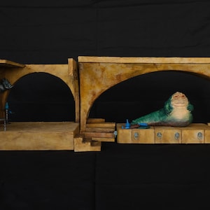 Jabba The Hutt (Custom) Diorama for 3.75 (1:18) Figures (Painted Textured Kit)