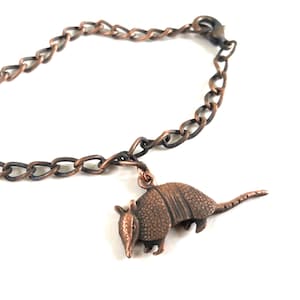 Vintage Copper Armadillo Bracelet~ Unique charm bracelet~ 70's Southwestern