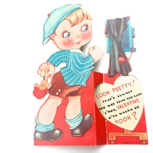 vintage Sassy Carte de Saint-Valentin « Belle jolie! C’est mon Valentine d’ya tu veux être pris? » Sweet 1940's Unsigned valentine