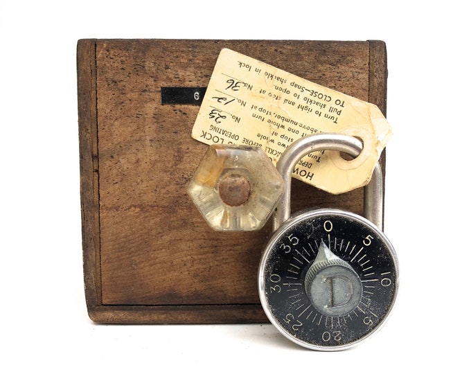 Vintage Dudley Combination Lock Works W/ Original Combination Dudley