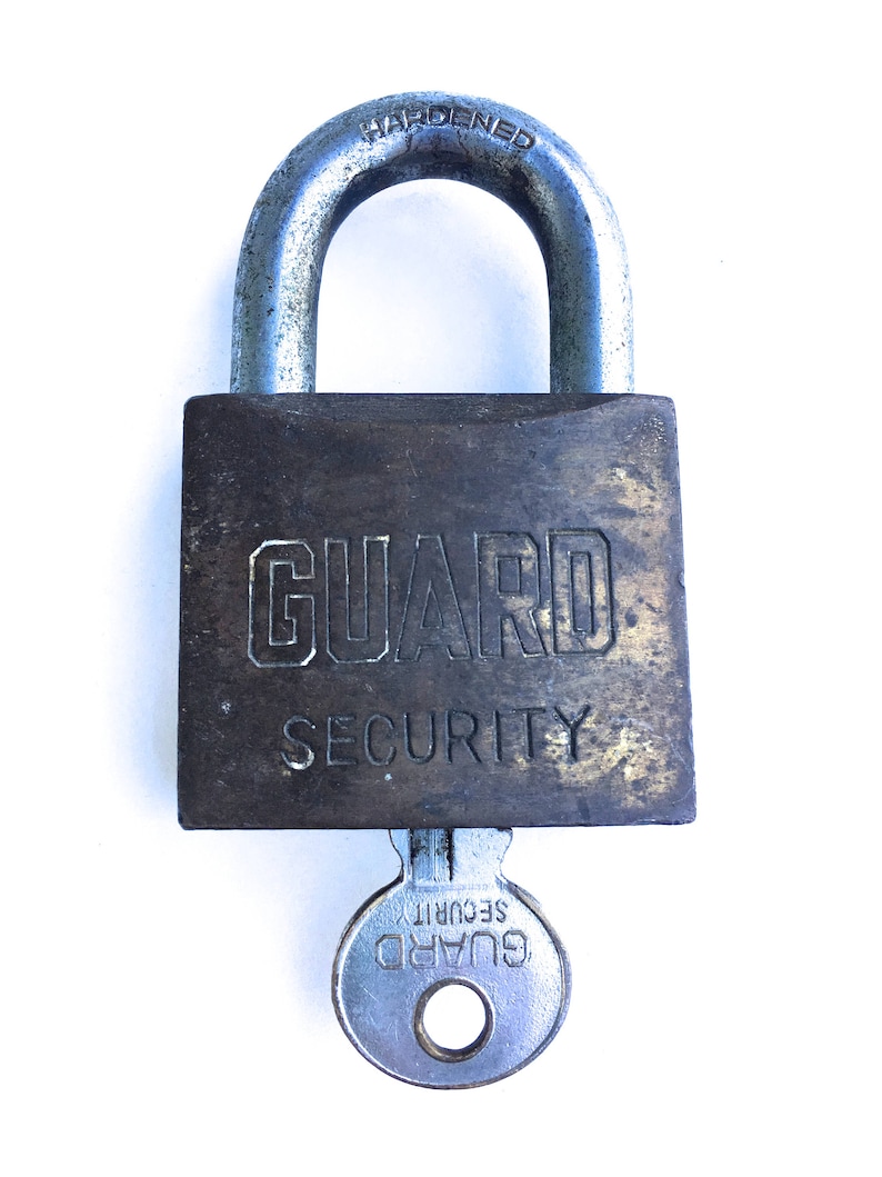 Vintage Guard Security Metal Lock Works W/ Original Key Etsy