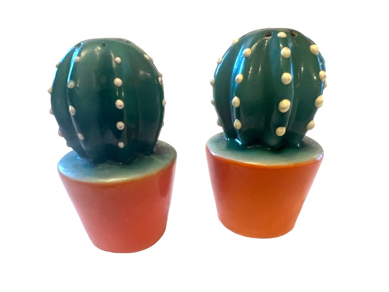 Vintage Cactus Salt & Pepper shakers Vintage Southwestern kitchen decor Made in Japan image 1