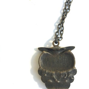 Vintage Boho Owl Necklace Pendant Boho statement necklace Unique statement piece image 5