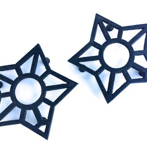 Vintage Iron Star Trivet ~ Hot Plate~ Celestial kitchen decor~ Pair of cast iron trivets