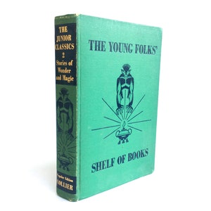 Wonder & Magic Tales- Vintage Children&#39;s Book~ Story Book - Vintage Sea Green Book - Nursery Decor- Gift for the Child~ Circa 1938
