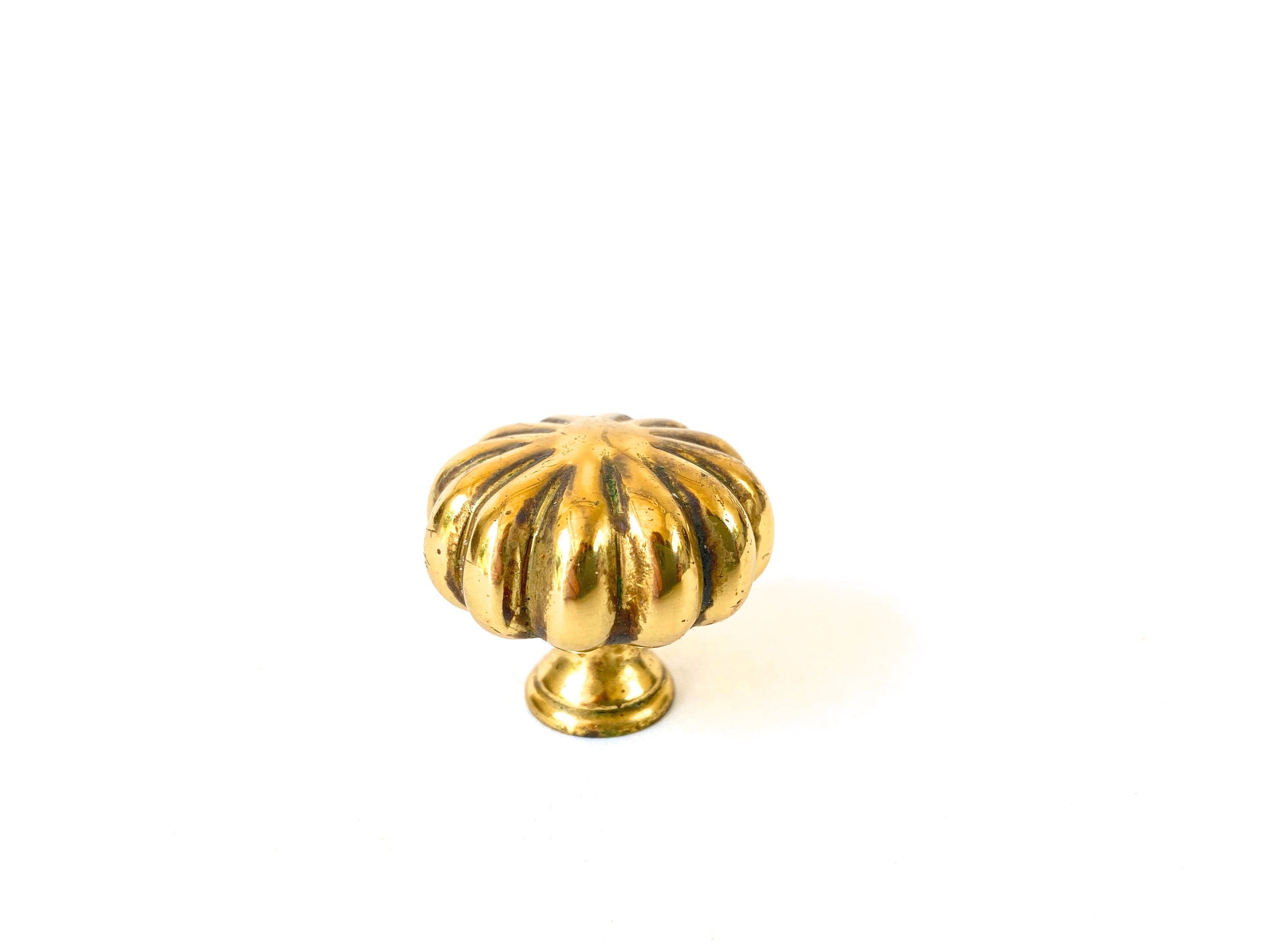 Mid Century Brass Flower Drawer Pull Solid Brass Hollywood Etsy