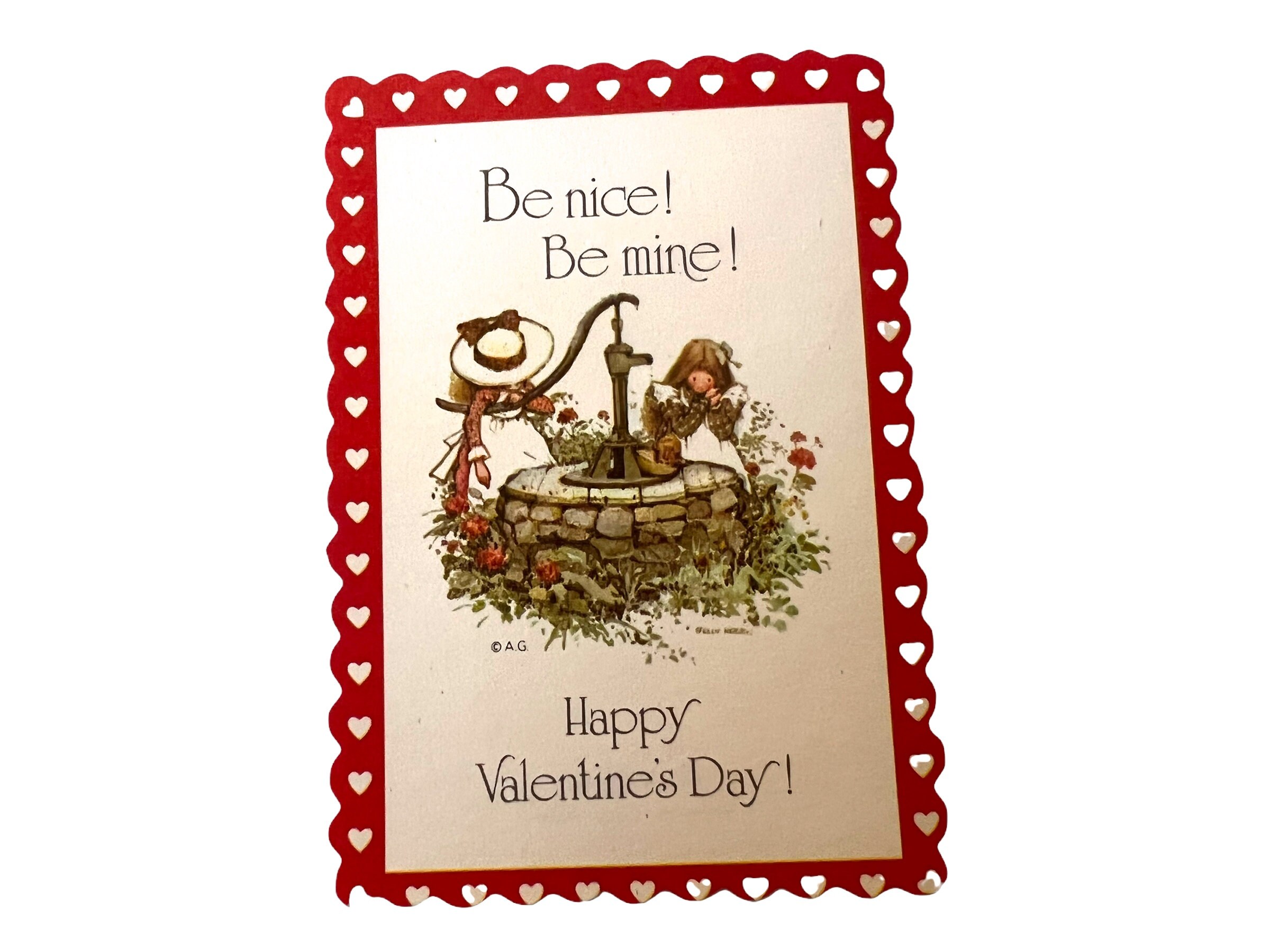 Vintage Holly Hobbie Valentines Day Card 1970's Die Cut - Etsy Israel