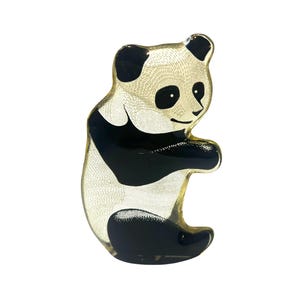 Vintage Abraham Palatnik Panda~ Lucite Figurine
