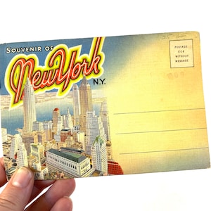 Vintage New York, NY Postkarte . Ansicht Buch Souvenir von New York City - farbige Fotobuch