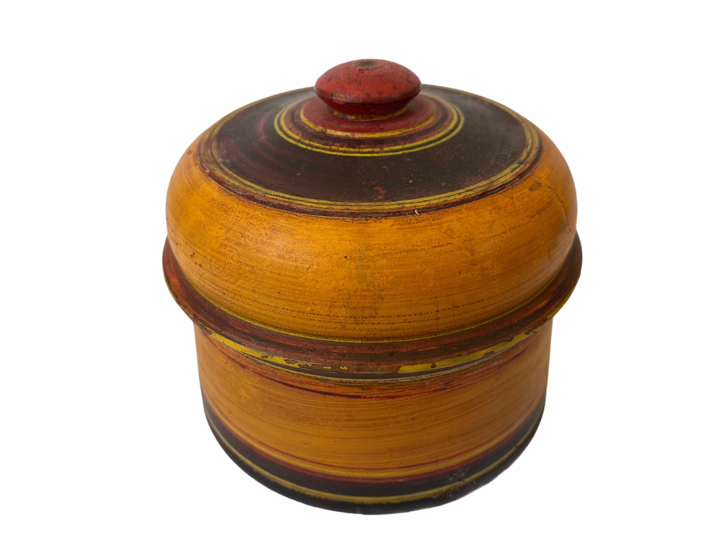 Vintage Caja de almacenamiento tallada a mano Pequeña caja | Etsy