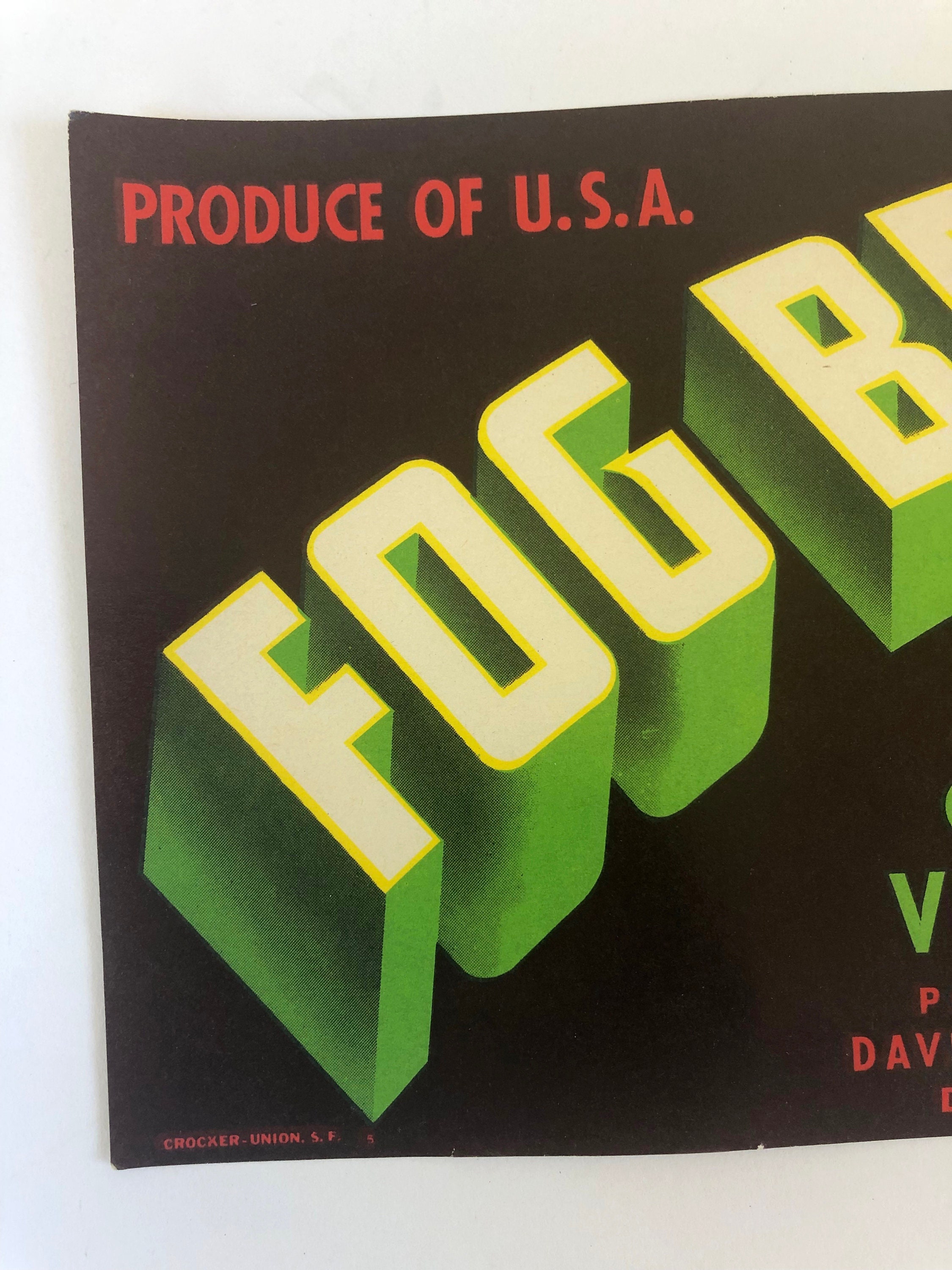 アメリカ1920～1950年代 果物・野菜木箱ラベル USA ビンテージ