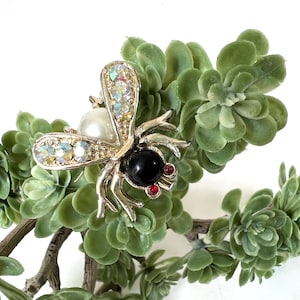 Vintage Strass Fly pin ~ Fancy Fly broche ~ Cadeau voor de Bug lover ~ Uniek Halloween Kostuum stuk